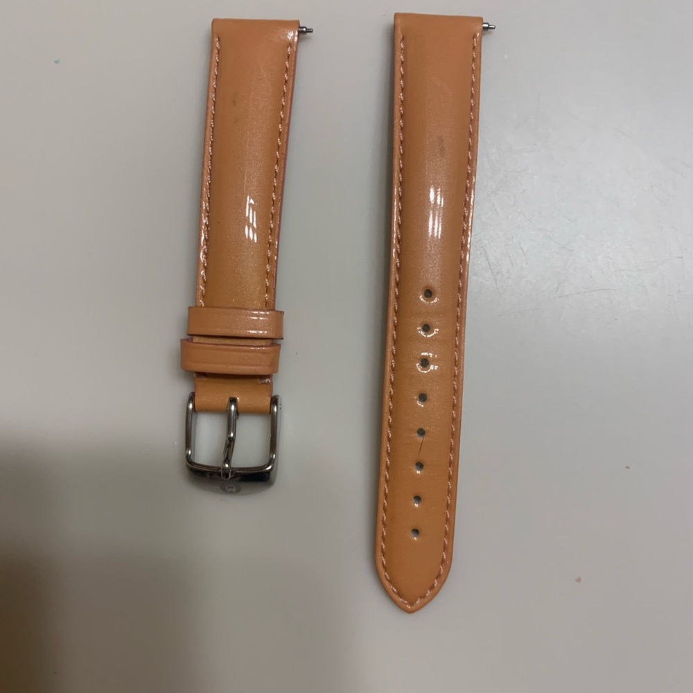 16 mm genuine leather orange Michele watch band